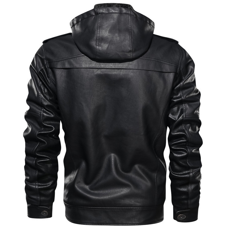 Milan Stylish Leather Hoodie Jacket