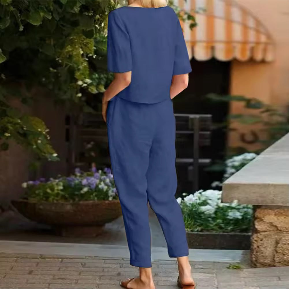Ella Linen Two-Piece Set