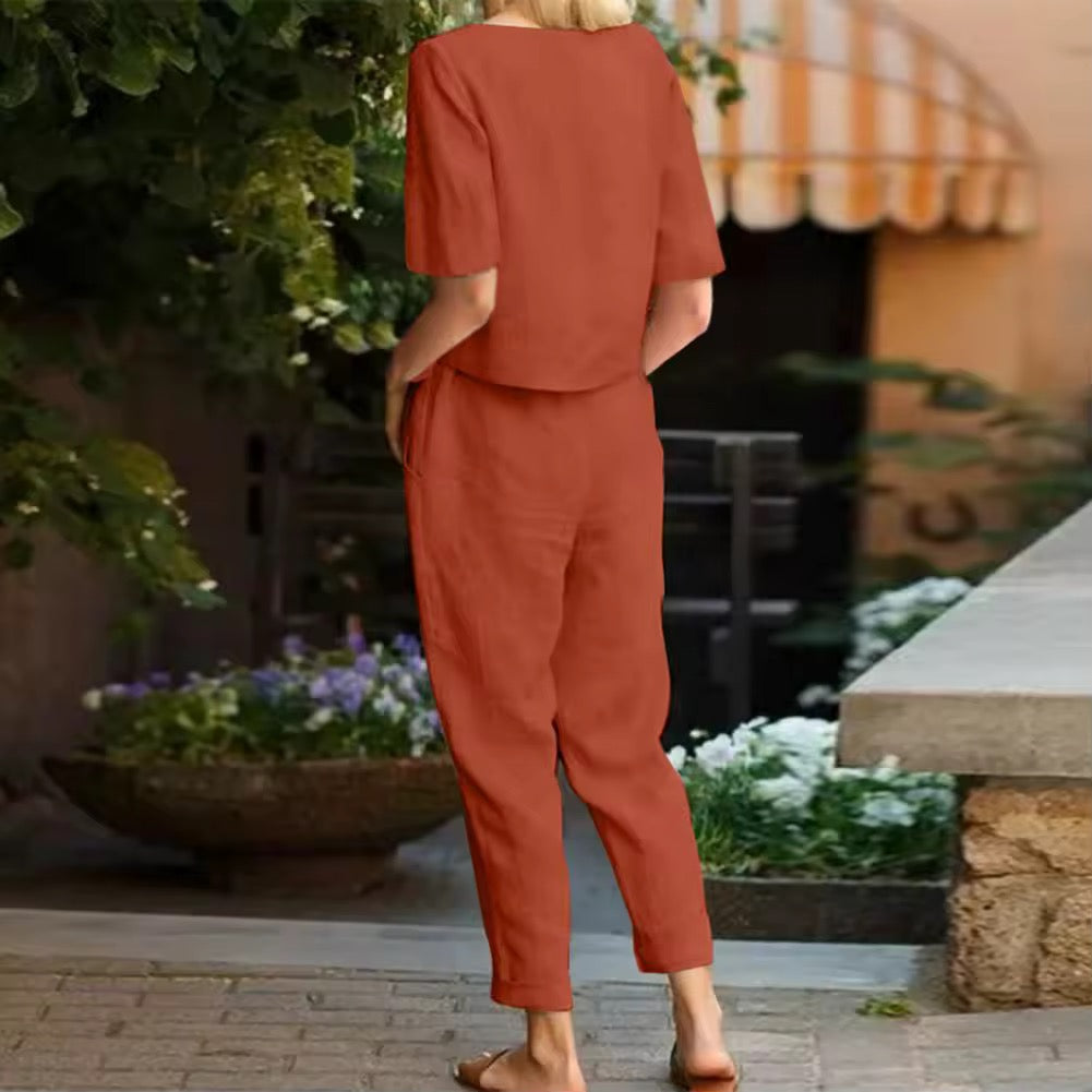 Ella Linen Two-Piece Set