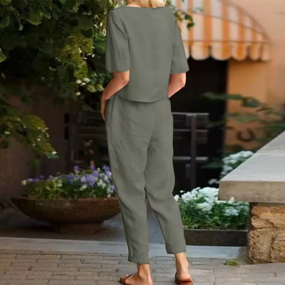Ella Linen Two-Piece Set