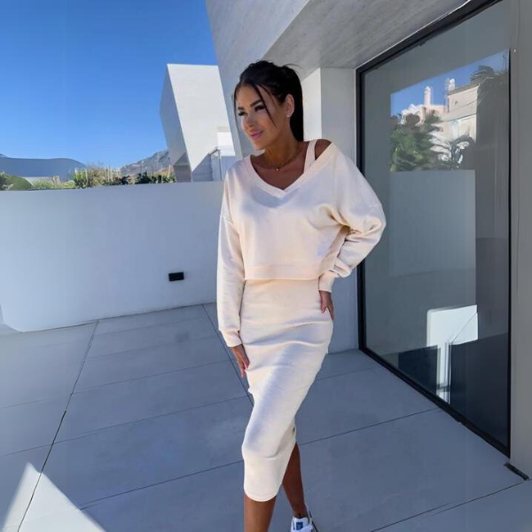Adrine Casual Sweatshirt and Dress Set