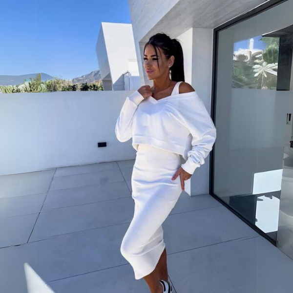 Adrine Casual Sweatshirt and Dress Set