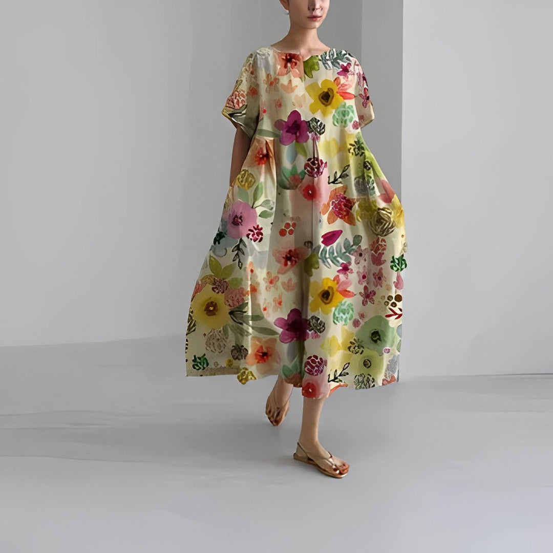 Isabella Bohemian Floral Print Dress