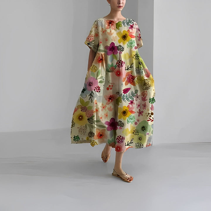 Isabella Bohemian Floral Print Dress