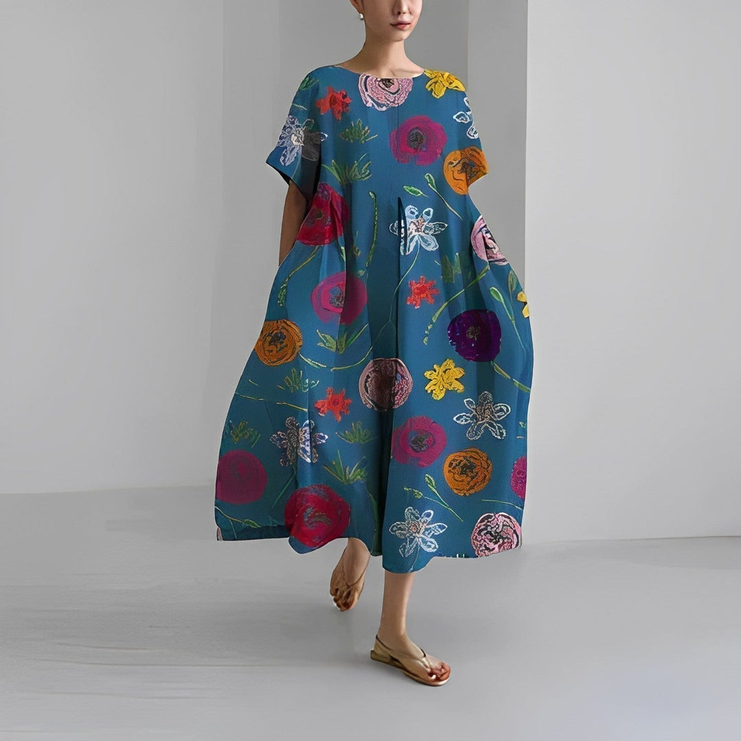 Isabella Bohemian Floral Print Dress