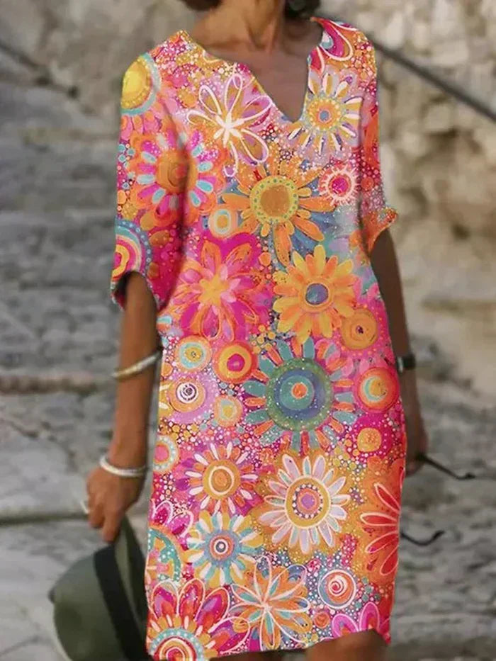 Betty Colourful Floral Dress