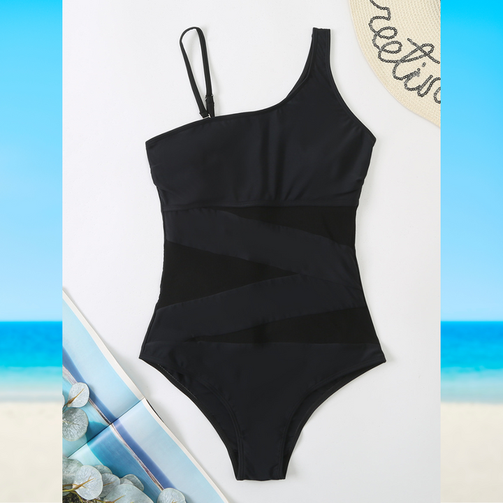 Paris Chic Asymmetrical Swimsuit