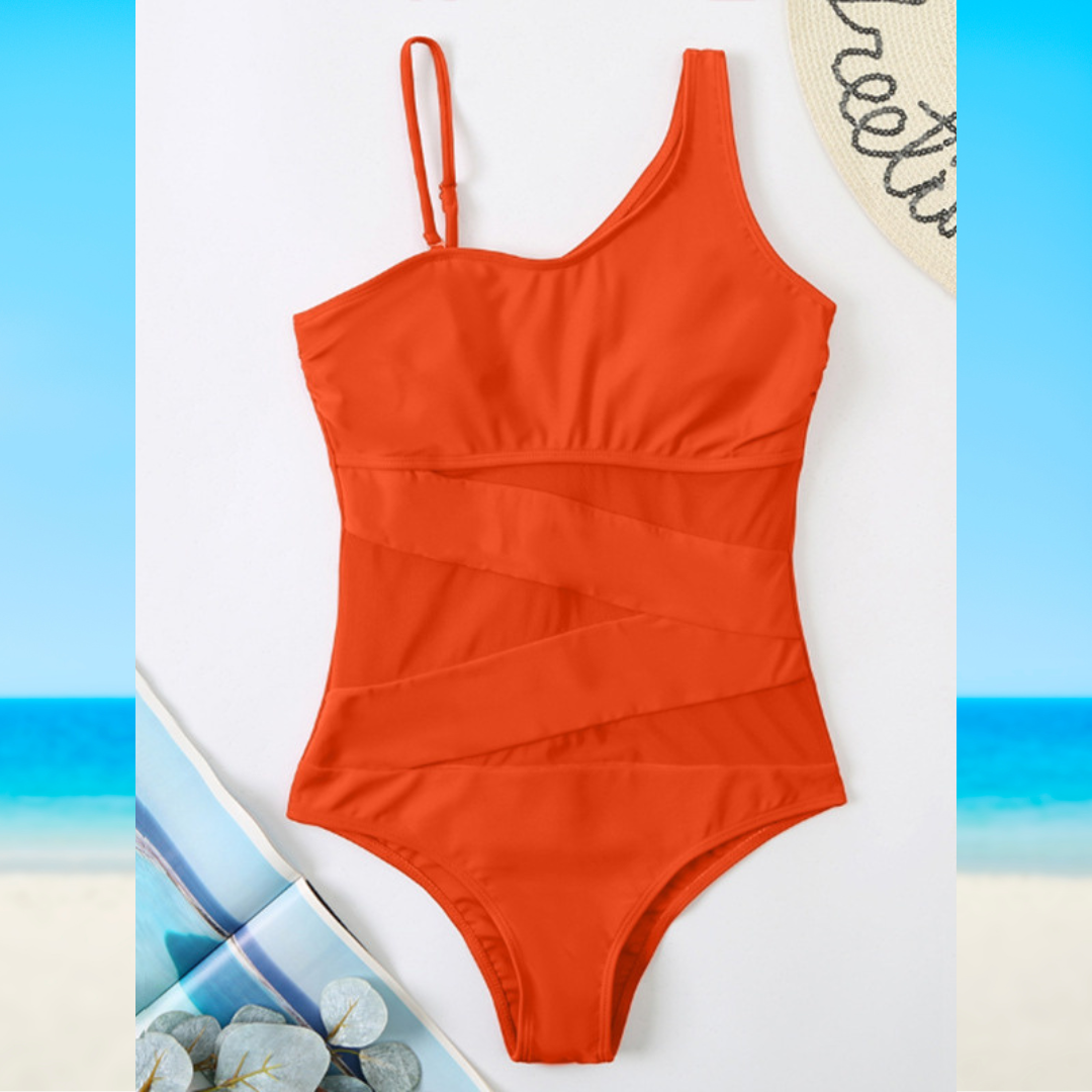 Paris Chic Asymmetrical Swimsuit