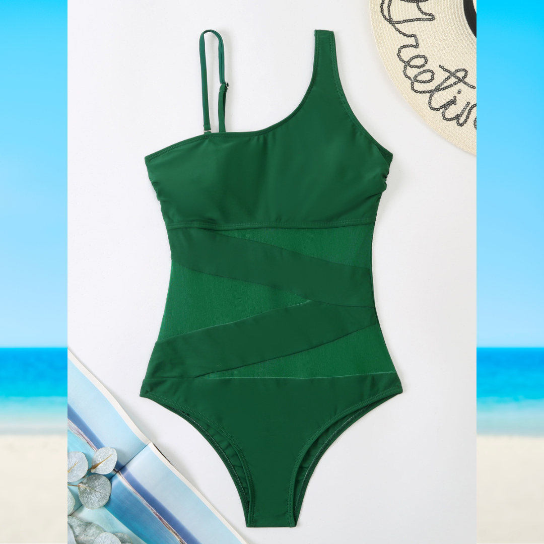 Paris Chic Asymmetrical Swimsuit