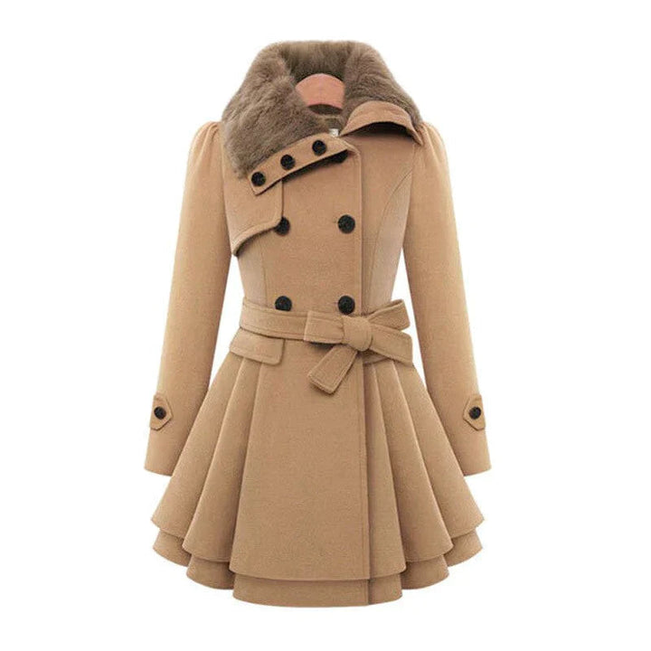 Yena Chic trench coat with vegan fur