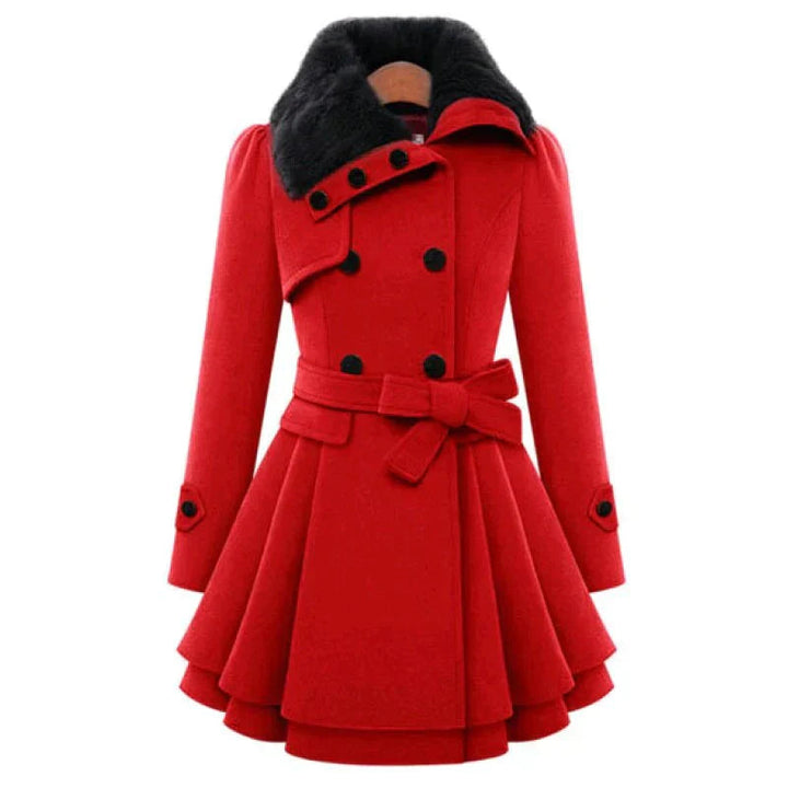 Yena Chic trench coat with vegan fur