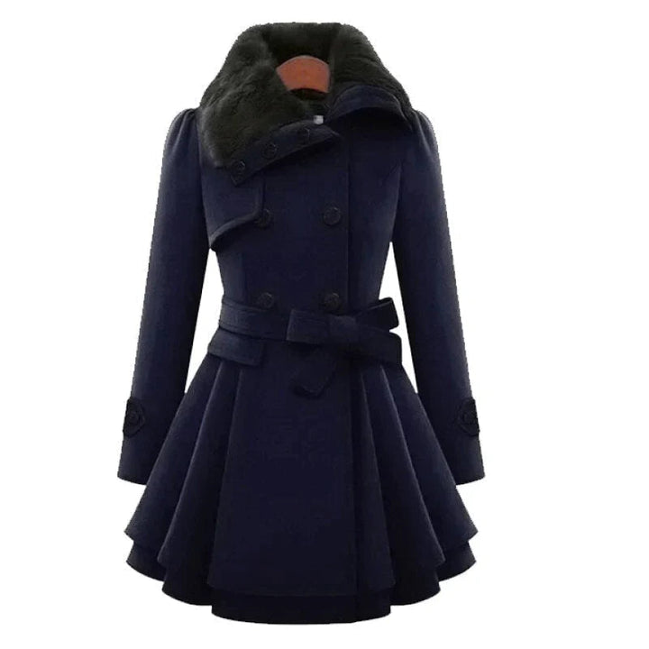 Yena Chic trench coat with vegan fur