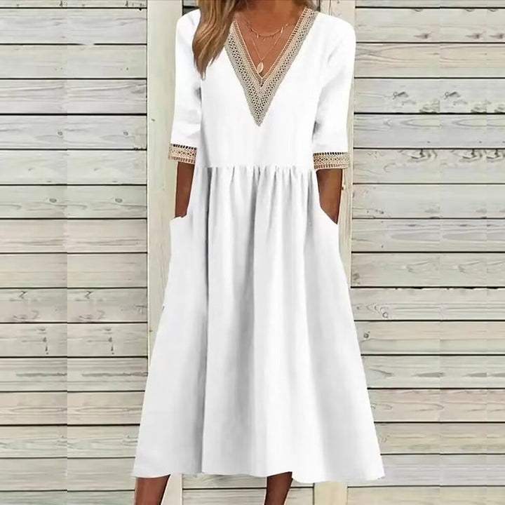 Marila V-Neck Midi Dress