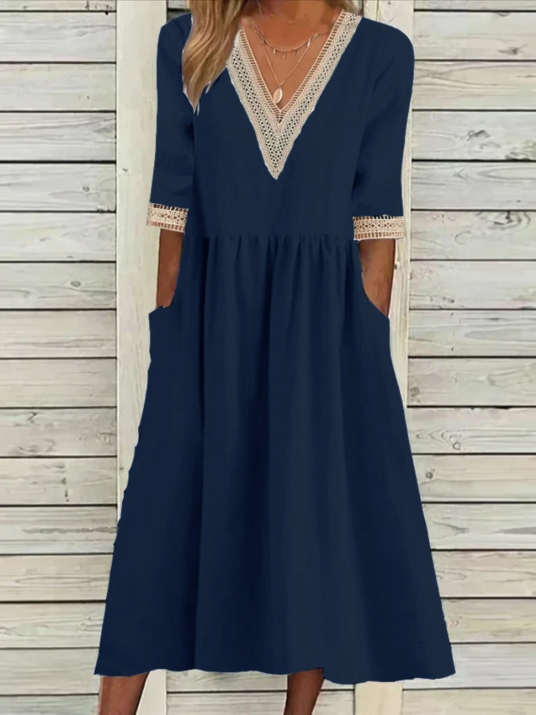 Marila V-Neck Midi Dress
