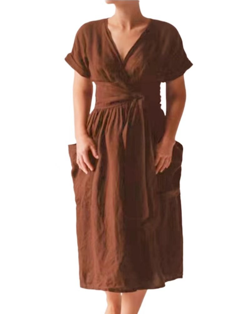 Malina- V-Neck Wrap Dress