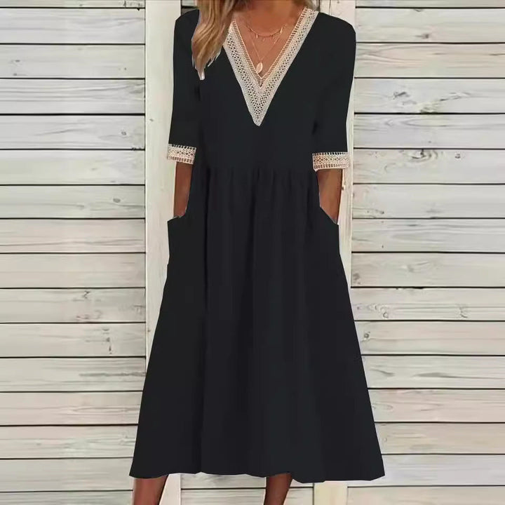 Marila V-Neck Midi Dress