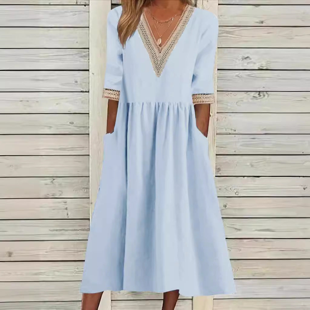 Marila V-Neck Midi Dress