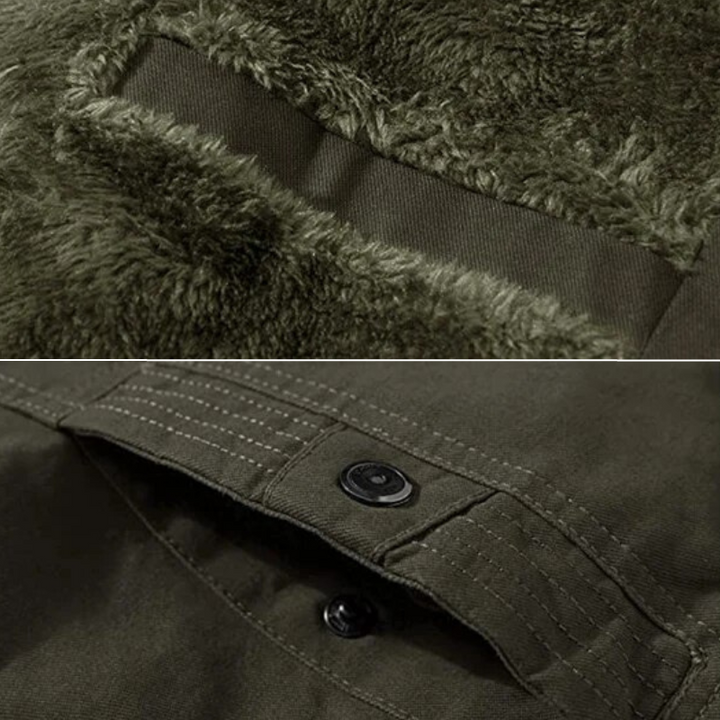 Sheldon Stylish Fleece Lining Military Jacket