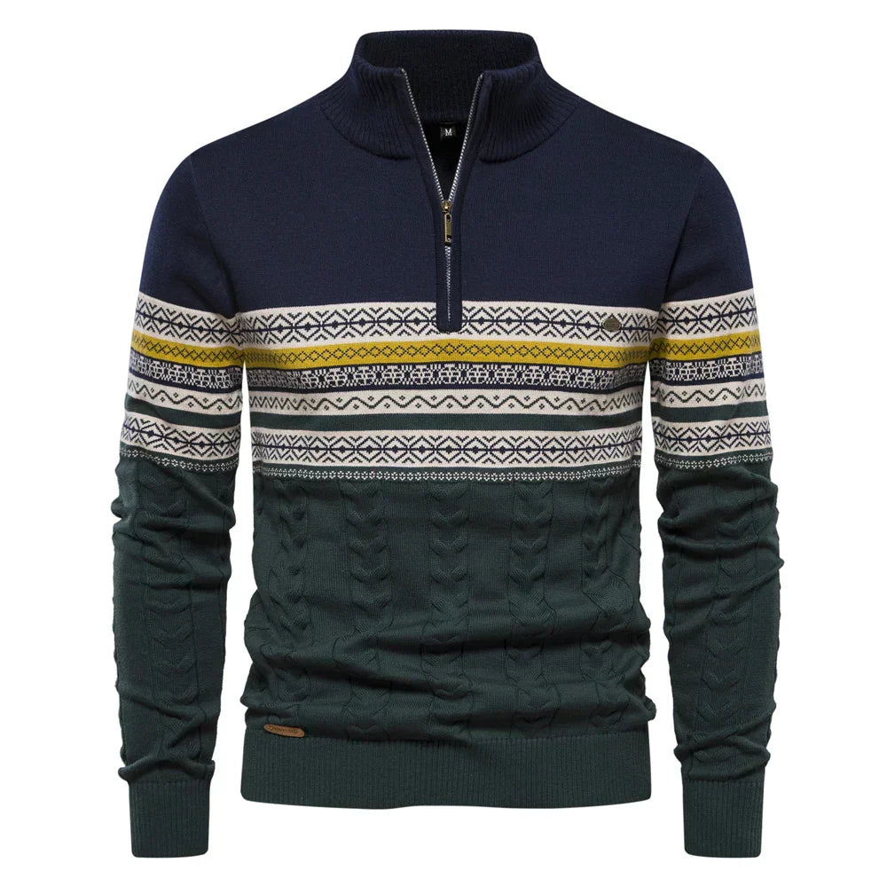Emmanuel Casual Super Soft Ethnic Pattern Men's Sweater