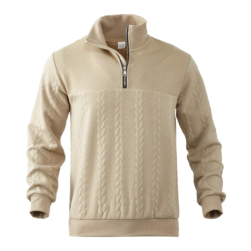 David high-quality quarter-zip sweatshirt