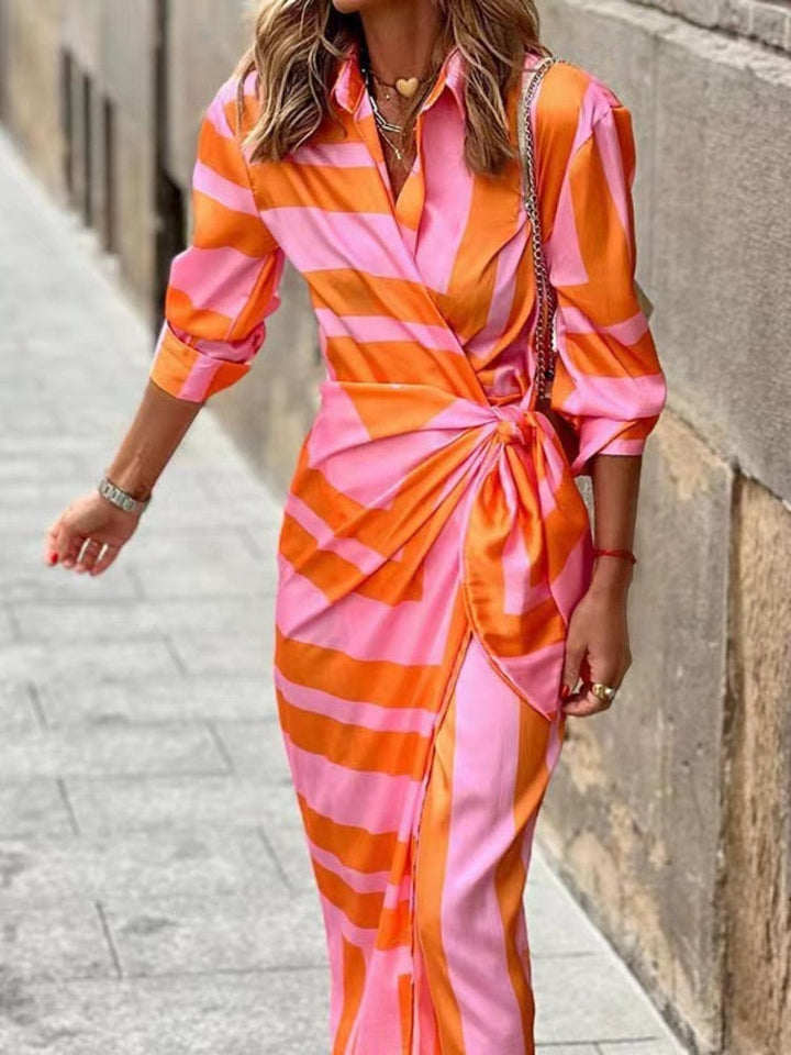 Maya Printed Wrap Dress