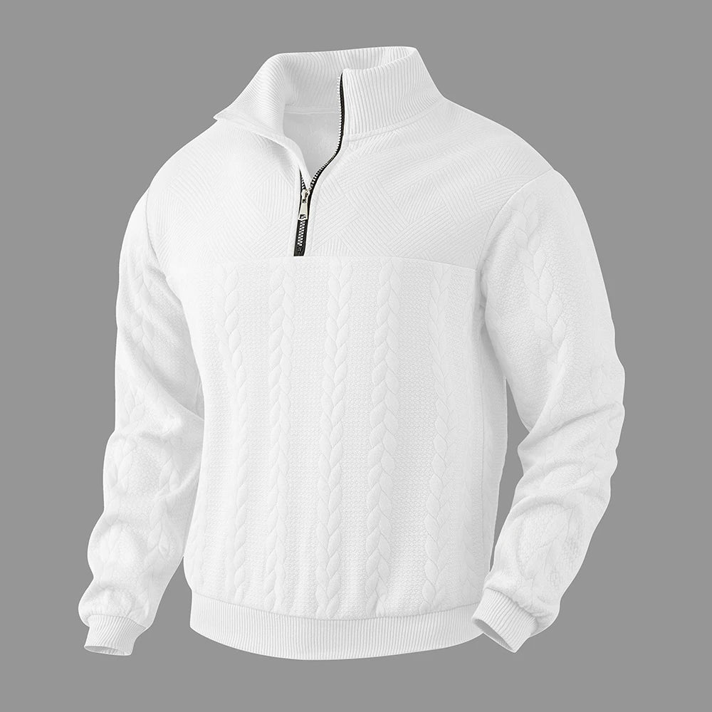 David high-quality quarter-zip sweatshirt