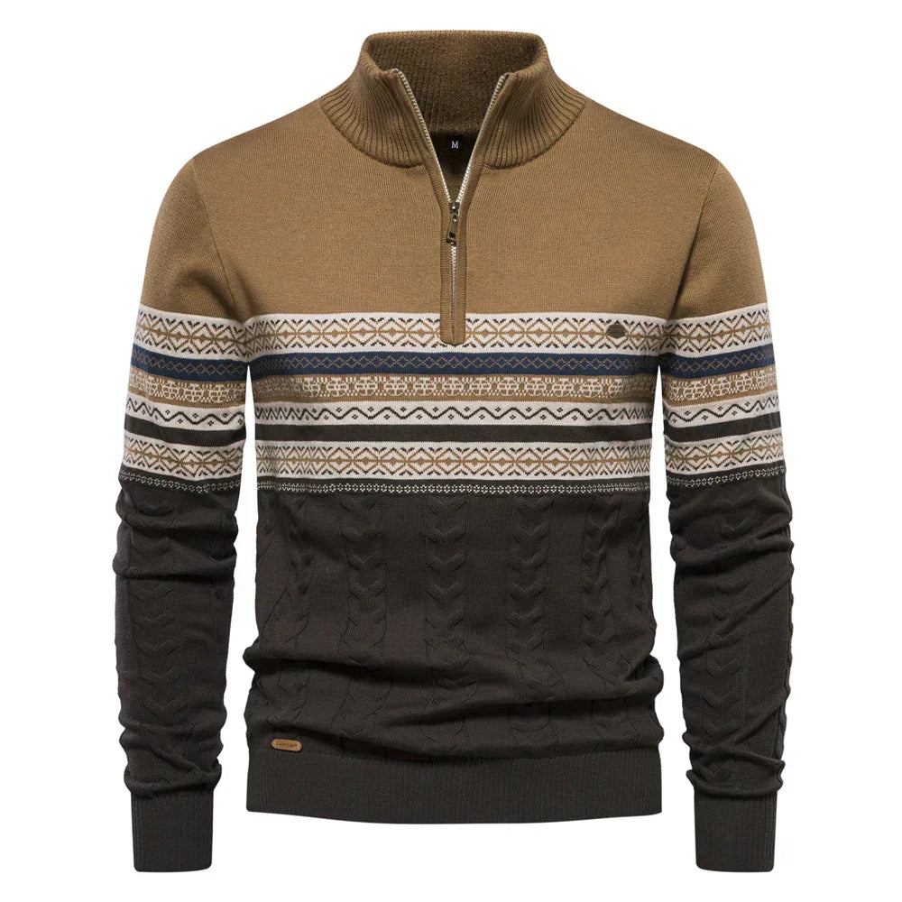 Emmanuel Casual Super Soft Ethnic Pattern Men's Sweater