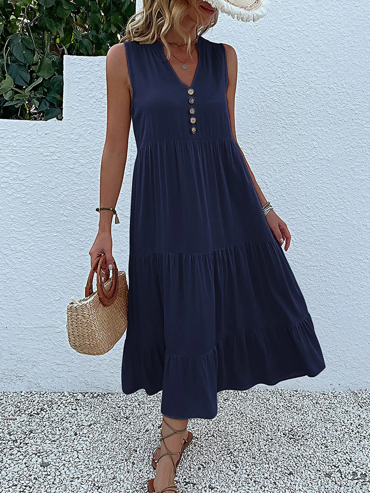 Paula Flowy Elegant Midi Dress
