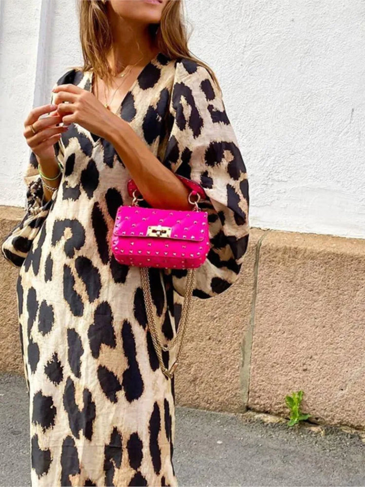 Zeina Leopard Print Dress
