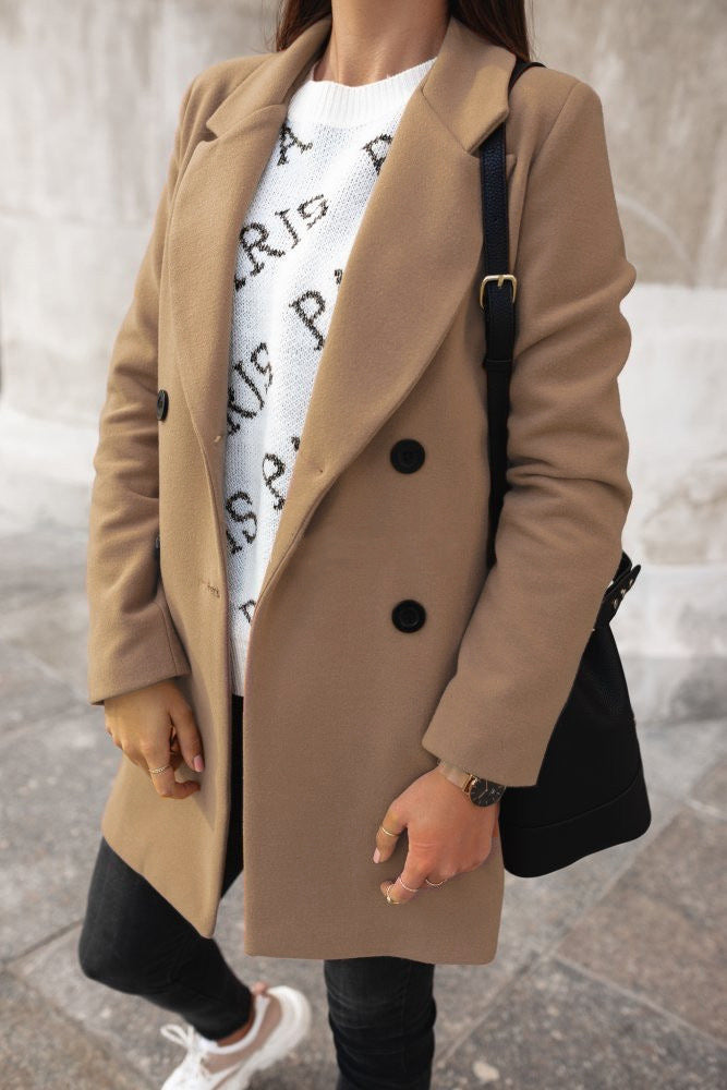 Elia Classic Double-Breasted Coat