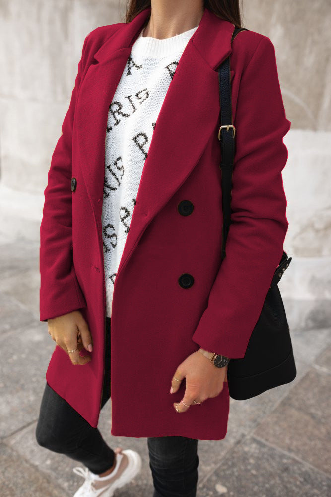 Elia Classic Double-Breasted Coat