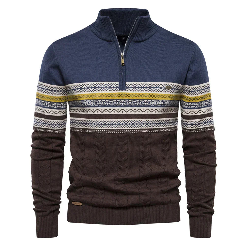 Emmanuel Casual Super Soft Ethnic Pattern Men's Sweater