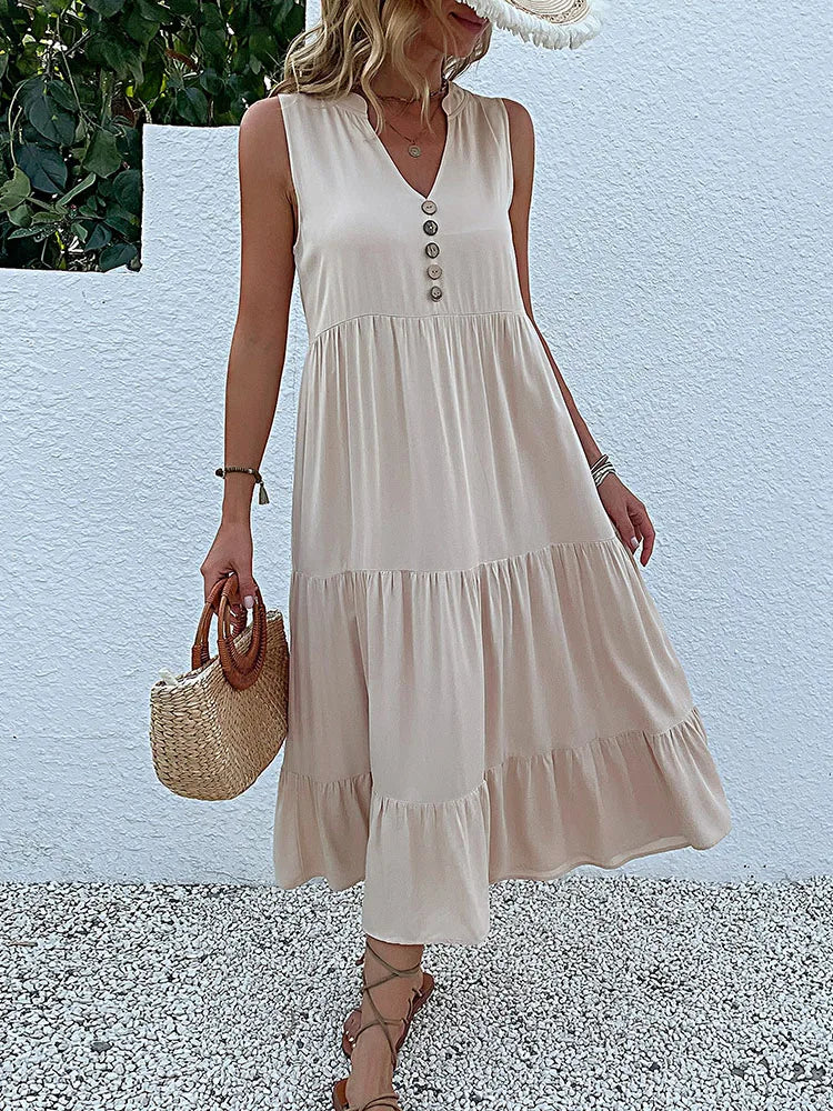 Paula Flowy Elegant Midi Dress