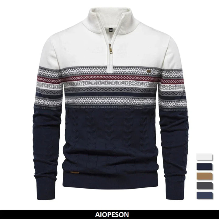Emmanuel Casual Super Soft Ethnic Pattern Men's Sweater
