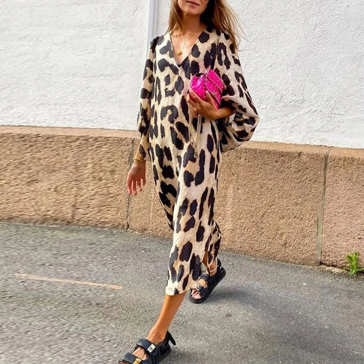 Zeina Leopard Print Dress