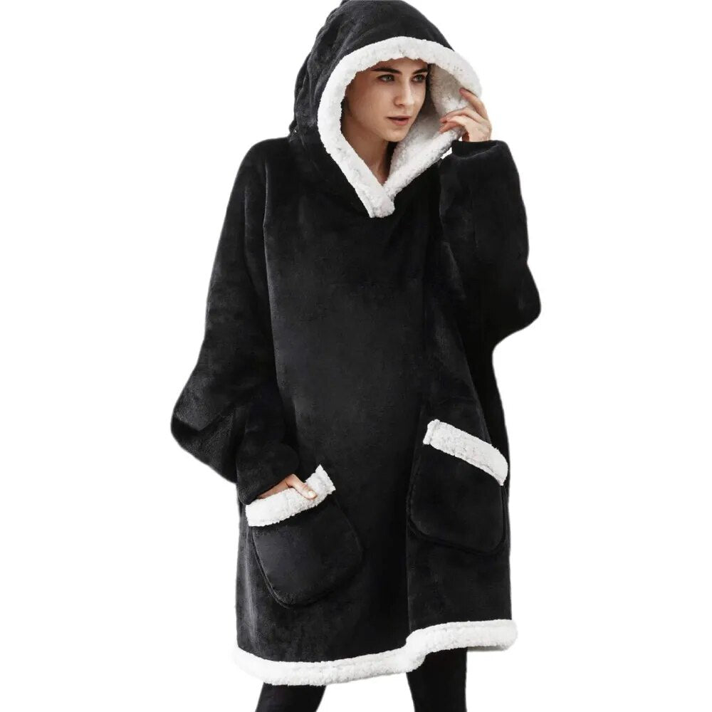 CozyWrap - Casual Unisex Hooded Wearable Blanket