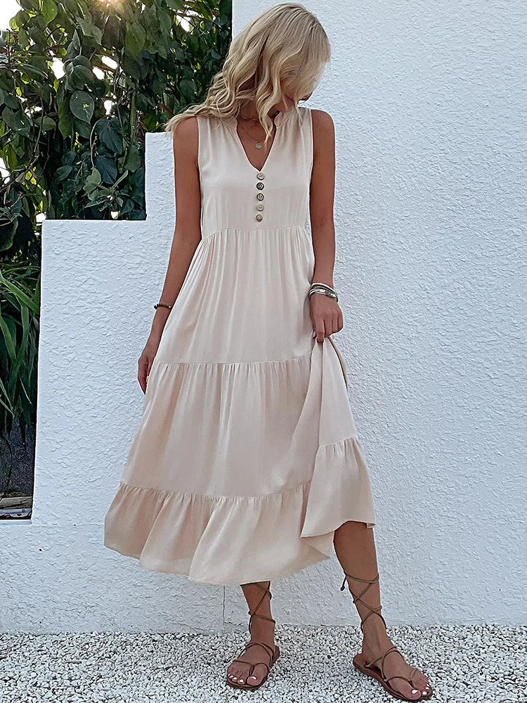 Paula Flowy Elegant Midi Dress