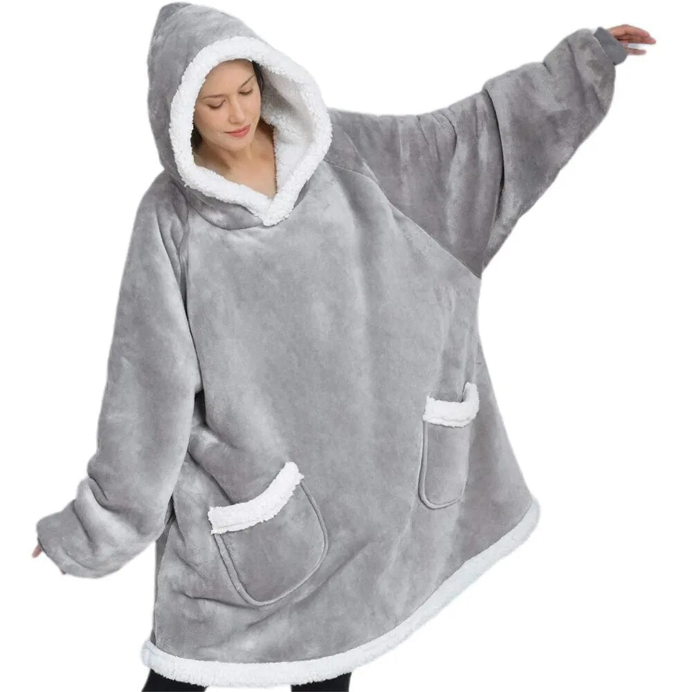 CozyWrap - Casual Unisex Hooded Wearable Blanket