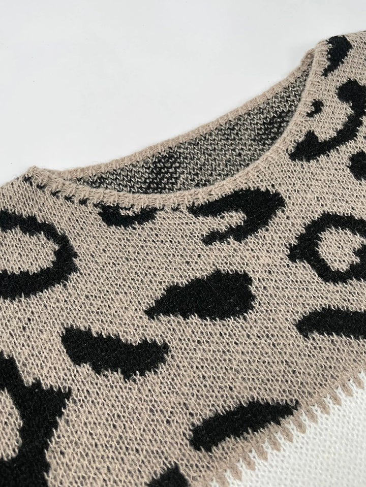 Katya Stylish Leopard Sweater