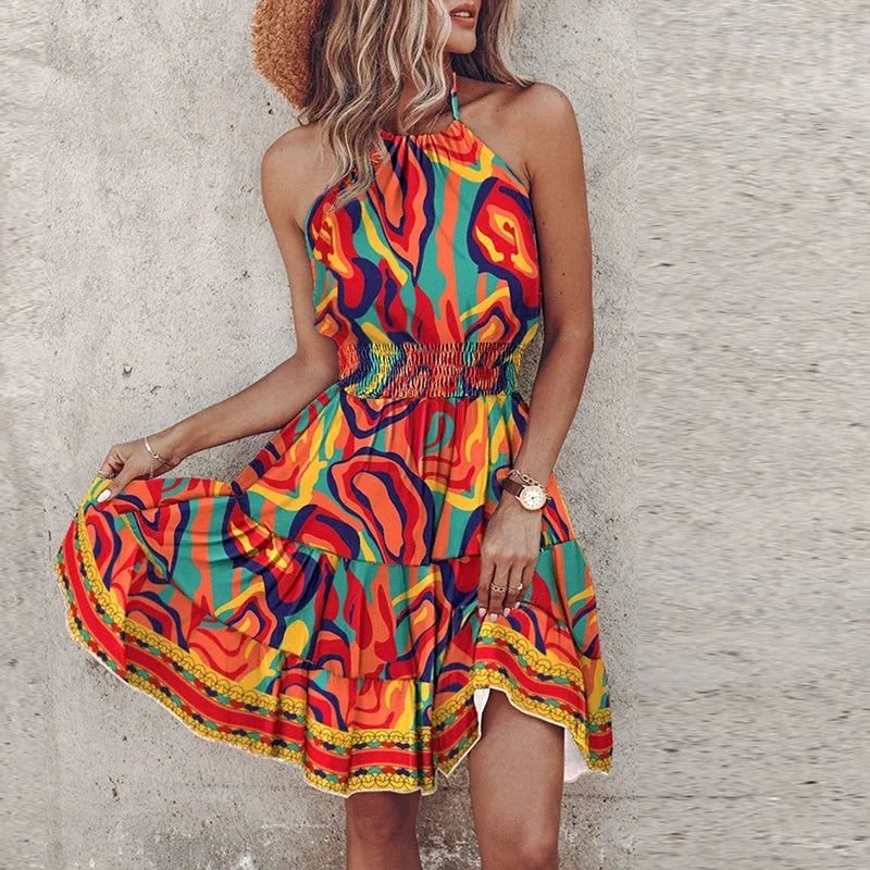 Elody Chic Halter Dress