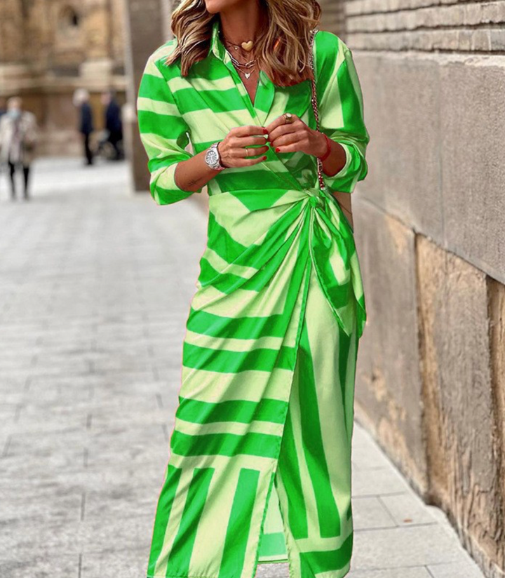 Maya Printed Wrap Dress