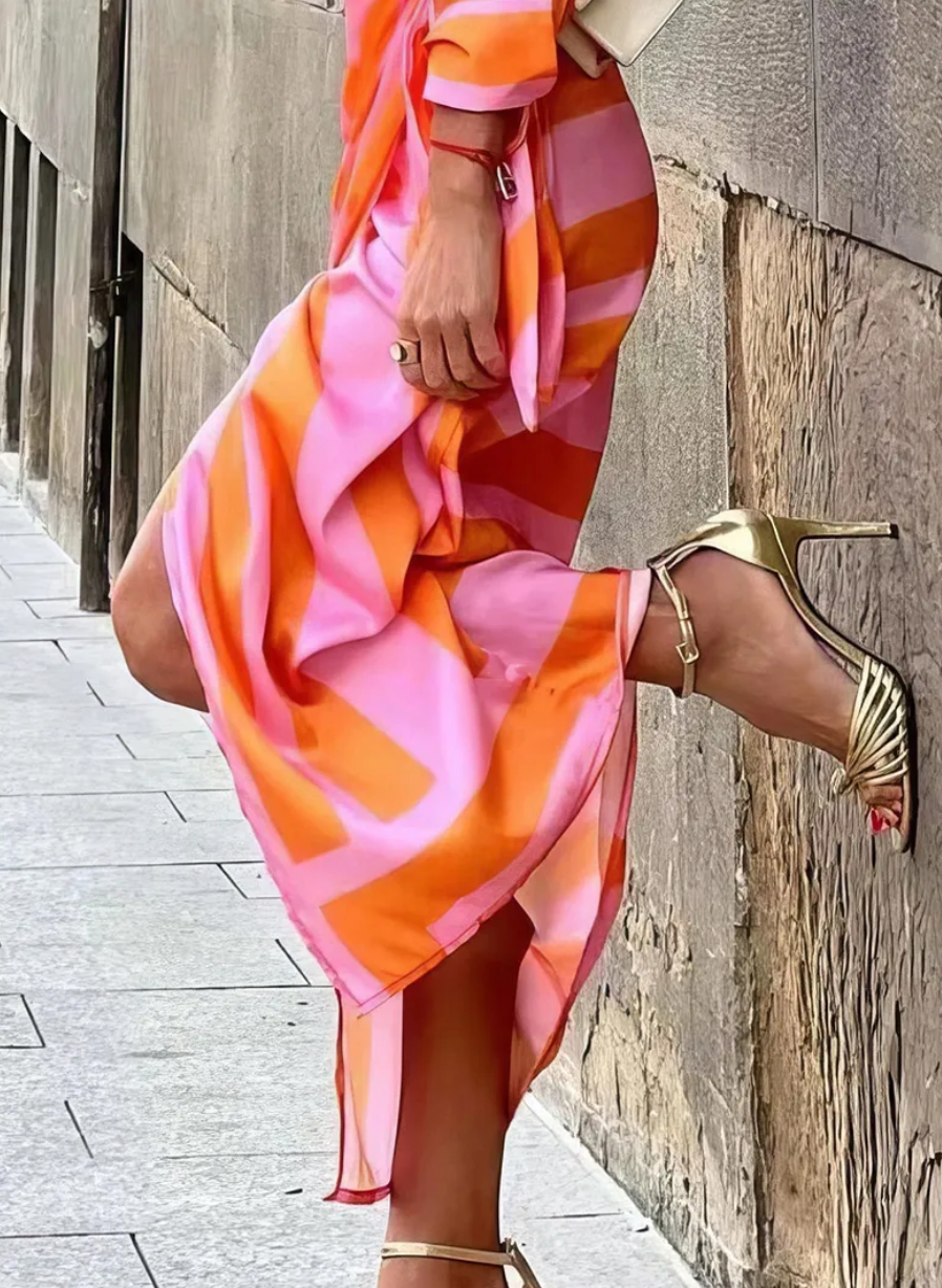 Maya Printed Wrap Dress