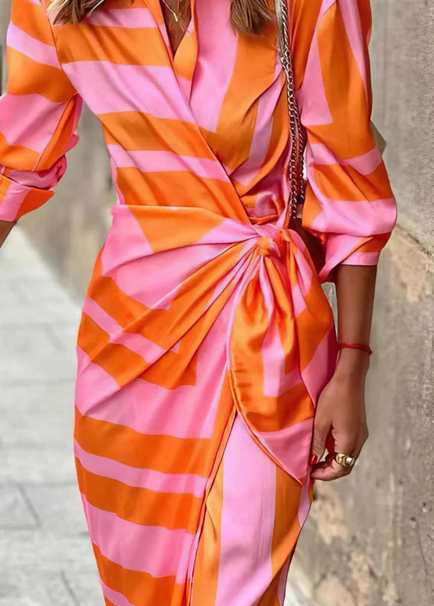 Maya Printed Wrap Dress