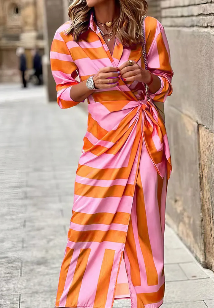 Maya Printed Wrap Dress
