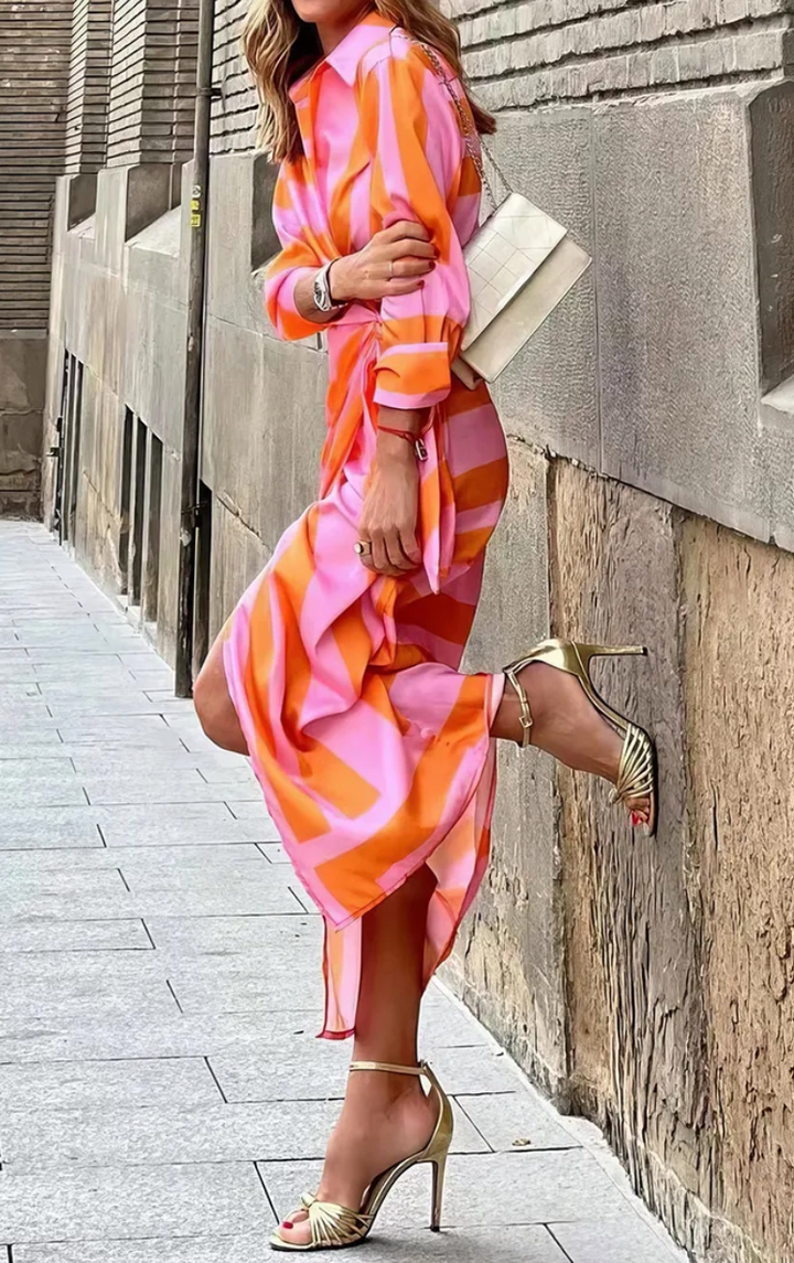 Maya Printed Wrap Dress