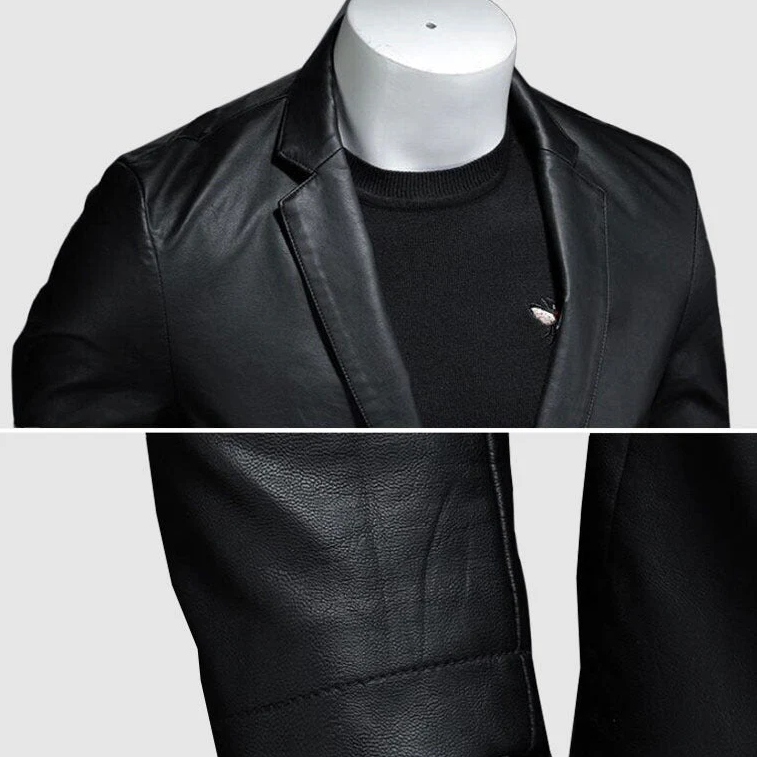Alvaro Sleek Leather Blazer
