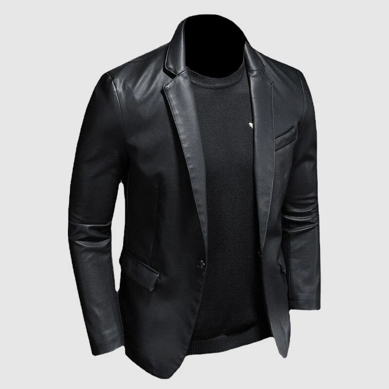 Alvaro Sleek Leather Blazer