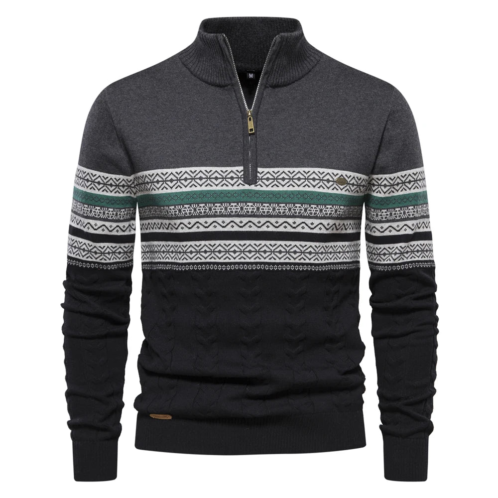Emmanuel Casual Super Soft Ethnic Pattern Men's Sweater