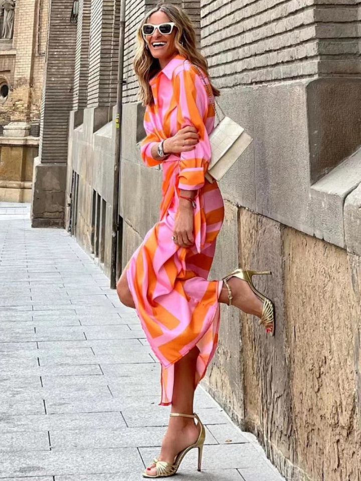 Maya Printed Wrap Dress
