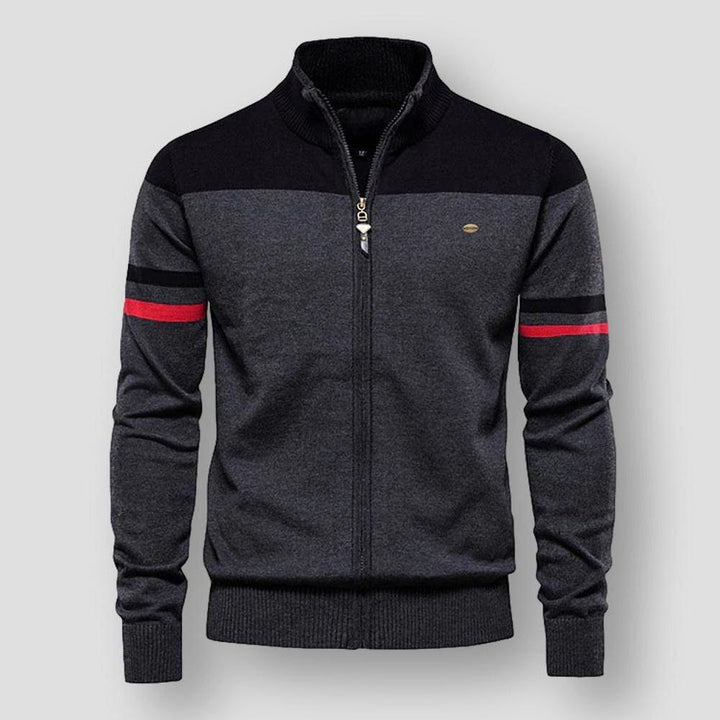 Mike Retro Striped Bomber Jacket